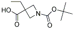 AZETIDINE-1,3-DICARBOXYLIC ACID 1-TERT-BUTYL ESTER 3-ETHYL ESTER Struktur