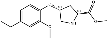 METHYL (2S,4S)-4-(4-ETHYL-2-METHOXYPHENOXY)-2-PYRROLIDINECARBOXYLATE Struktur