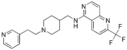 N-([1-(2-PYRIDIN-3-YLETHYL)PIPERIDIN-4-YL]METHYL)-2-(TRIFLUOROMETHYL)-1,6-NAPHTHYRIDIN-5-AMINE Struktur