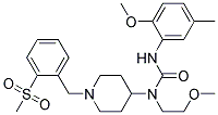 N-(2-METHOXYETHYL)-N'-(2-METHOXY-5-METHYLPHENYL)-N-(1-[2-(METHYLSULFONYL)BENZYL]PIPERIDIN-4-YL)UREA Struktur