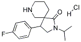 4-(4-FLUOROPHENYL)-2-ISOPROPYL-2,7-DIAZASPIRO[4.5]DECAN-1-ONE HYDROCHLORIDE Struktur