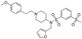 N-(2-FURYLMETHYL)-N-(1-[2-(4-METHOXYPHENYL)ETHYL]PIPERIDIN-4-YL)-3-(METHYLSULFONYL)BENZENESULFONAMIDE Struktur