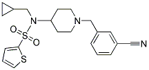 N-[1-(3-CYANOBENZYL)PIPERIDIN-4-YL]-N-(CYCLOPROPYLMETHYL)THIOPHENE-2-SULFONAMIDE Struktur