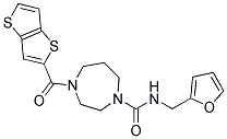 N-(2-FURYLMETHYL)-4-(THIENO[3,2-B]THIEN-2-YLCARBONYL)-1,4-DIAZEPANE-1-CARBOXAMIDE Struktur