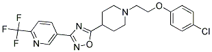 5-(5-(1-[2-(4-CHLOROPHENOXY)ETHYL]PIPERIDIN-4-YL)-1,2,4-OXADIAZOL-3-YL)-2-(TRIFLUOROMETHYL)PYRIDINE Struktur