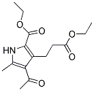 ETHYL 4-ACETYL-3-(2-ETHOXYCARBONYLETHYL)-5-METHYLPYRROLE-2-CARBOXYLATE Struktur