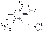 6-(3-IMIDAZOL-1-YL-PROPYLAMINO)-1-(4-METHANESULFONYL-BENZYL)-3-METHYL-1H-PYRIMIDINE-2,4-DIONE Struktur