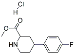 METHYL 4-(4-FLUOROPHENYL)PIPERIDINE-2-CARBOXYLATE HYDROCHLORIDE Struktur