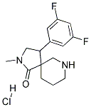 4-(3,5-DIFLUOROPHENYL)-2-METHYL-2,7-DIAZASPIRO[4.5]DECAN-1-ONE HYDROCHLORIDE Struktur