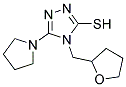 5-PYRROLIDIN-1-YL-4-(TETRAHYDROFURAN-2-YLMETHYL)-4H-1,2,4-TRIAZOLE-3-THIOL Struktur