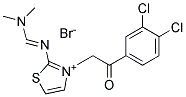 3-[2-(3,4-DICHLOROPHENYL)-2-OXOETHYL]-2-{[(DIMETHYLAMINO)METHYLIDENE]AMINO} -1,3-THIAZOL-3-IUM BROMIDE Struktur