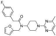 N-[1-(4,6-DIMETHYLPYRIMIDIN-2-YL)PIPERIDIN-4-YL]-2-(4-FLUOROPHENYL)-N-(2-FURYLMETHYL)ACETAMIDE Struktur