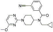 3-CYANO-N-(CYCLOPROPYLMETHYL)-N-[1-(4-METHOXYPYRIMIDIN-2-YL)PIPERIDIN-4-YL]BENZAMIDE Struktur