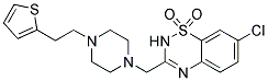 7-CHLORO-3-((4-[2-(2-THIENYL)ETHYL]PIPERAZIN-1-YL)METHYL)-2H-1,2,4-BENZOTHIADIAZINE 1,1-DIOXIDE Struktur