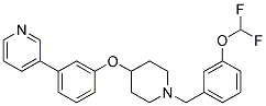 3-[3-((1-[3-(DIFLUOROMETHOXY)BENZYL]PIPERIDIN-4-YL)OXY)PHENYL]PYRIDINE Struktur