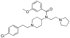 N-(1-[2-(4-CHLOROPHENYL)ETHYL]PIPERIDIN-4-YL)-3-METHOXY-N-(2-PYRROLIDIN-1-YLETHYL)BENZAMIDE Struktur