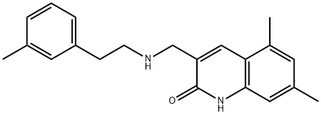 5,7-DIMETHYL-3-[(2-M-TOLYL-ETHYLAMINO)-METHYL]-1H-QUINOLIN-2-ONE Struktur