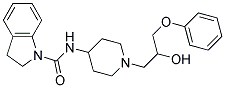 N-[1-(2-HYDROXY-3-PHENOXYPROPYL)PIPERIDIN-4-YL]INDOLINE-1-CARBOXAMIDE Struktur