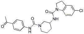 N-(1-([(4-ACETYLPHENYL)AMINO]CARBONYL)PIPERIDIN-3-YL)-5-CHLOROINDOLINE-1-CARBOXAMIDE Struktur