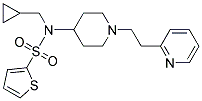 N-(CYCLOPROPYLMETHYL)-N-[1-(2-PYRIDIN-2-YLETHYL)PIPERIDIN-4-YL]THIOPHENE-2-SULFONAMIDE Struktur