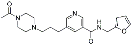 5-[3-(4-ACETYLPIPERAZIN-1-YL)PROPYL]-N-(2-FURYLMETHYL)NICOTINAMIDE Struktur