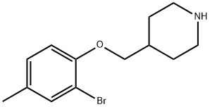 4-[(2-BROMO-4-METHYLPHENOXY)METHYL]PIPERIDINE Struktur