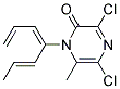 3,5-DICHLORO-6-METHYL-1-(1-PROPENYL-BUTA-1,3-DIENYL)-1H-PYRAZIN-2-ONE Struktur