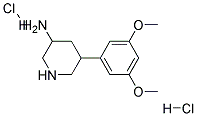 5-(3,5-DIMETHOXYPHENYL)PIPERIDIN-3-AMINE DIHYDROCHLORIDE Struktur