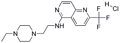 N-[2-(4-ETHYLPIPERAZIN-1-YL)ETHYL]-2-(TRIFLUOROMETHYL)-1,6-NAPHTHYRIDIN-5-AMINE HYDROCHLORIDE Struktur