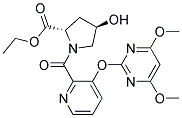 (2S,4R)-1-[[3-[(4,6-DIMETHOXYPYRIMIDIN-2-YL)OXY]PYRIDIN-2-YL]CARBONYL]-4-HYDROXYPYRROLIDINE-2-CARBOXYLIC ACID, ETHYL ESTER Struktur