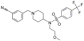 N-[1-(3-CYANOBENZYL)PIPERIDIN-4-YL]-N-(2-METHOXYETHYL)-4-(TRIFLUOROMETHYL)BENZENESULFONAMIDE Struktur