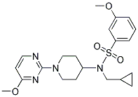 N-(CYCLOPROPYLMETHYL)-3-METHOXY-N-[1-(4-METHOXYPYRIMIDIN-2-YL)PIPERIDIN-4-YL]BENZENESULFONAMIDE Struktur