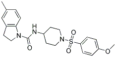 N-(1-[(4-METHOXYPHENYL)SULFONYL]PIPERIDIN-4-YL)-5-METHYLINDOLINE-1-CARBOXAMIDE Struktur