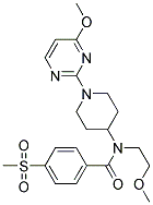 N-(2-METHOXYETHYL)-N-[1-(4-METHOXYPYRIMIDIN-2-YL)PIPERIDIN-4-YL]-4-(METHYLSULFONYL)BENZAMIDE Struktur