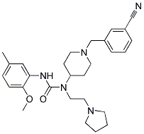 N-[1-(3-CYANOBENZYL)PIPERIDIN-4-YL]-N'-(2-METHOXY-5-METHYLPHENYL)-N-(2-PYRROLIDIN-1-YLETHYL)UREA Struktur