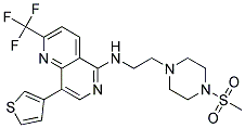 N-(2-[4-(METHYLSULFONYL)PIPERAZIN-1-YL]ETHYL)-8-(3-THIENYL)-2-(TRIFLUOROMETHYL)-1,6-NAPHTHYRIDIN-5-AMINE Struktur