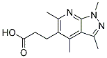 3-(1,3,4,6-TETRAMETHYL-1H-PYRAZOLO[3,4-B]PYRIDIN-5-YL)PROPANOIC ACID Struktur