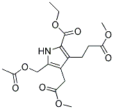 ETHYL 5-ACETOXYMETHYL-3-(2-METHOXYCARBONYLETHYL)-4-METHOXYCARBONYLMETHYLPYRROLE-2-CARBOXYLATE Struktur