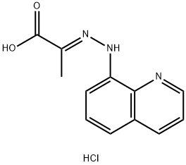 8-(2-[(E)-1-CARBOXYETHYLIDENE]HYDRAZINO)QUINOLINIUM CHLORIDE Struktur