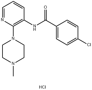 3-[(4-CHLOROBENZOYL)AMINO]-2-(4-METHYLPIPERAZINO)PYRIDINIUM CHLORIDE Struktur