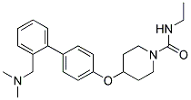 4-((2'-[(DIMETHYLAMINO)METHYL]BIPHENYL-4-YL)OXY)-N-ETHYLPIPERIDINE-1-CARBOXAMIDE Struktur