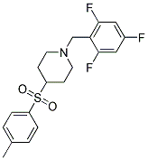 4-[(4-METHYLPHENYL)SULFONYL]-1-(2,4,6-TRIFLUOROBENZYL)PIPERIDINE Struktur