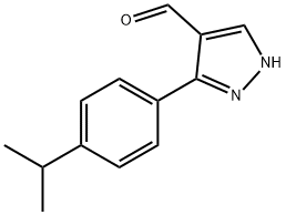 5-(4-ISOPROPYLPHENYL)-1H-PYRAZOLE-4-CARBALDEHYDE Struktur