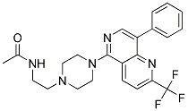 N-(2-(4-[8-PHENYL-2-(TRIFLUOROMETHYL)-1,6-NAPHTHYRIDIN-5-YL]PIPERAZIN-1-YL)ETHYL)ACETAMIDE Struktur