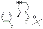 (S)-2-(2-CHLORO-BENZYL)-PIPERAZINE-1-CARBOXYLIC ACID TERT-BUTYL ESTER Struktur