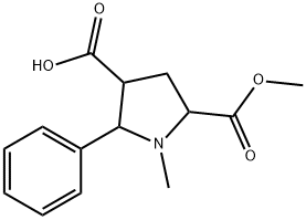 5-(METHOXYCARBONYL)-1-METHYL-2-PHENYL-3-PYRROLIDINECARBOXYLIC ACID Struktur