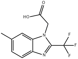 (6-METHYL-2-TRIFLUOROMETHYL-BENZOIMIDAZOL-1-YL)-ACETIC ACID Struktur