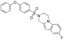 8-FLUORO-2-[(4-PHENOXYPHENYL)SULFONYL]-1,2,3,4-TETRAHYDROPYRAZINO[1,2-A]INDOLE Struktur