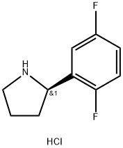 (R)-2-(2,5-DIFLUOROPHENYL)PYRROLIDINE HYDROCHLORIDE Struktur