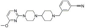 3-((4-[4-(4-METHOXYPYRIMIDIN-2-YL)PIPERAZIN-1-YL]PIPERIDIN-1-YL)METHYL)BENZONITRILE Struktur